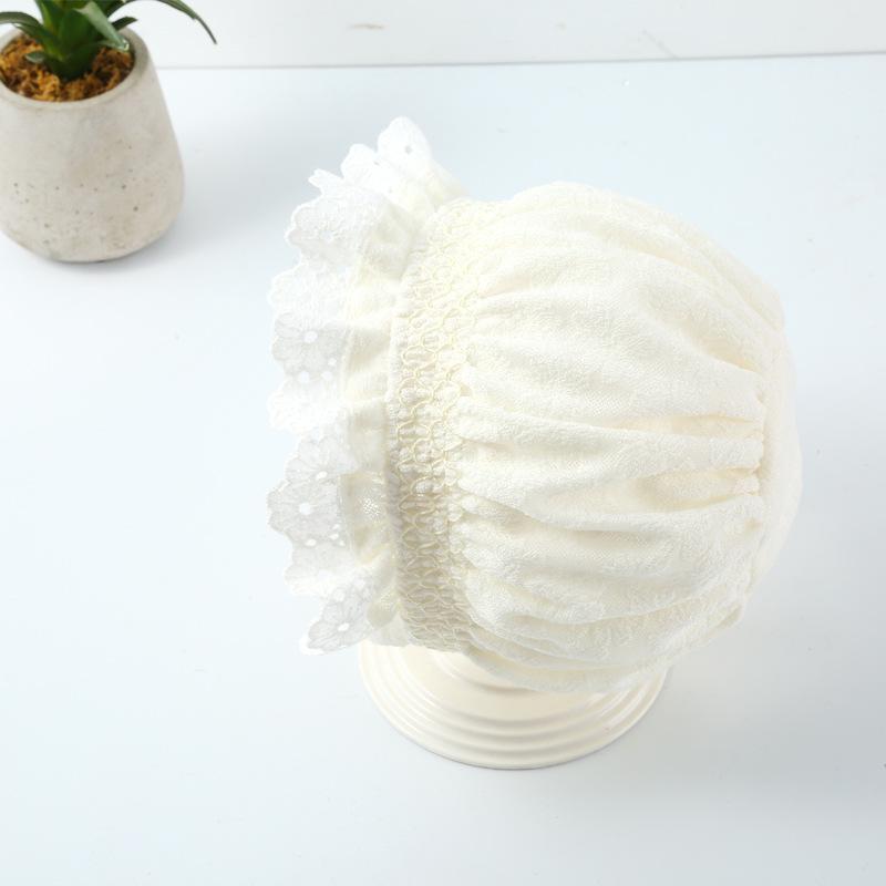 

New Autumn & Winter Baby Lace-Trimmed Knitted Warm Fisherman Hat One Size грязно-белый