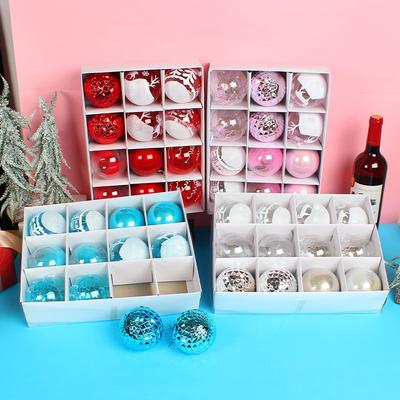 Christmas Painted Ball Gift Box Set Diy Transparent Christmas Ball Christmas Tree Decoration Hanging Ball Pendant