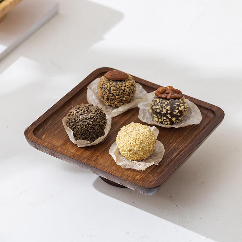 ZISIZ Wooden Pedestal Tray