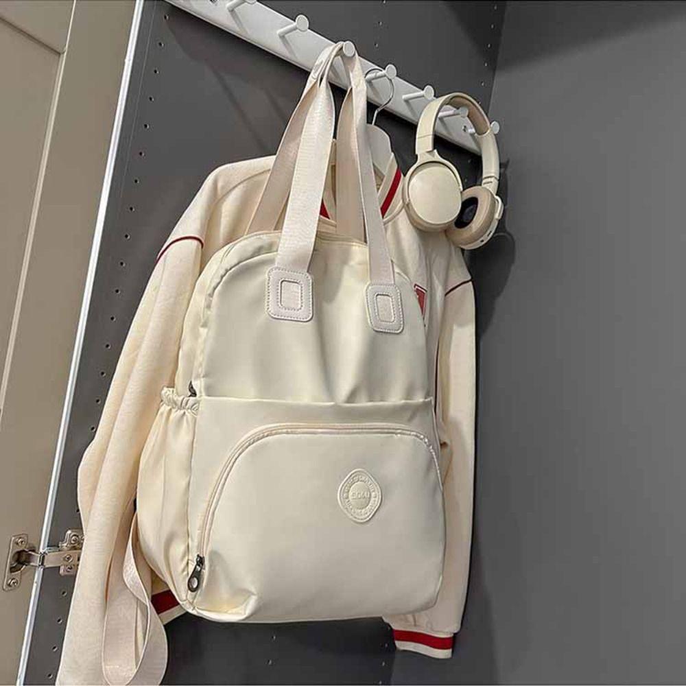Korean Style Travel Shoulder Bag Solid Color Fitness Bag Casual Sport Nylon Backpack  Women