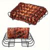 1PC Non-Stick BBQ Rib Rack Stand Barbecue Steaks Racks Beef Ribs Grill Black for Gas Smoker BBQ Tools