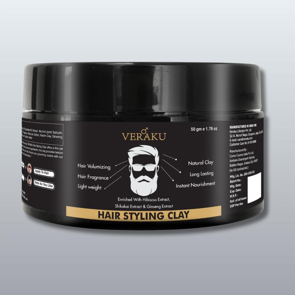 Haarstyling-Knete für Männer | Natürlicher Look & Langanhaltender Starker Halt | Pflegende Formel mit Natürlichem Ton & Pflanzlichen Extrakten | Verleiht Volumen & Leich