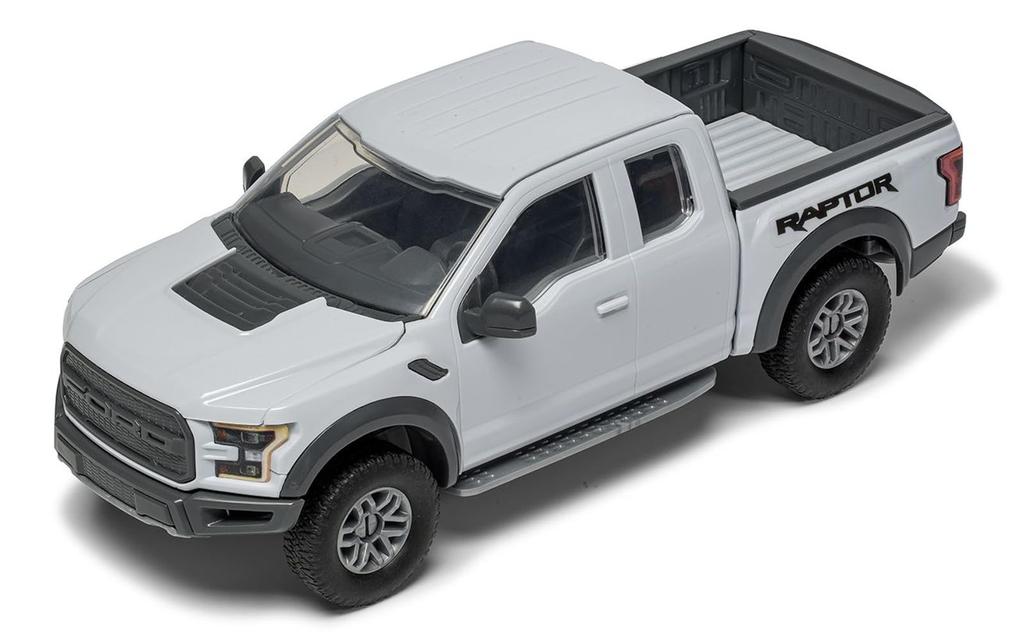 Airfix Build Ford Raptor Gray Plastic Model Kit QB6053 Non-Quick F-150 (Car)