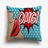 American POP ART Cushion Covers BANG WOW BOOM POW Cushion Cover Home Decorative Linen Pillow Case for Sofa Couch