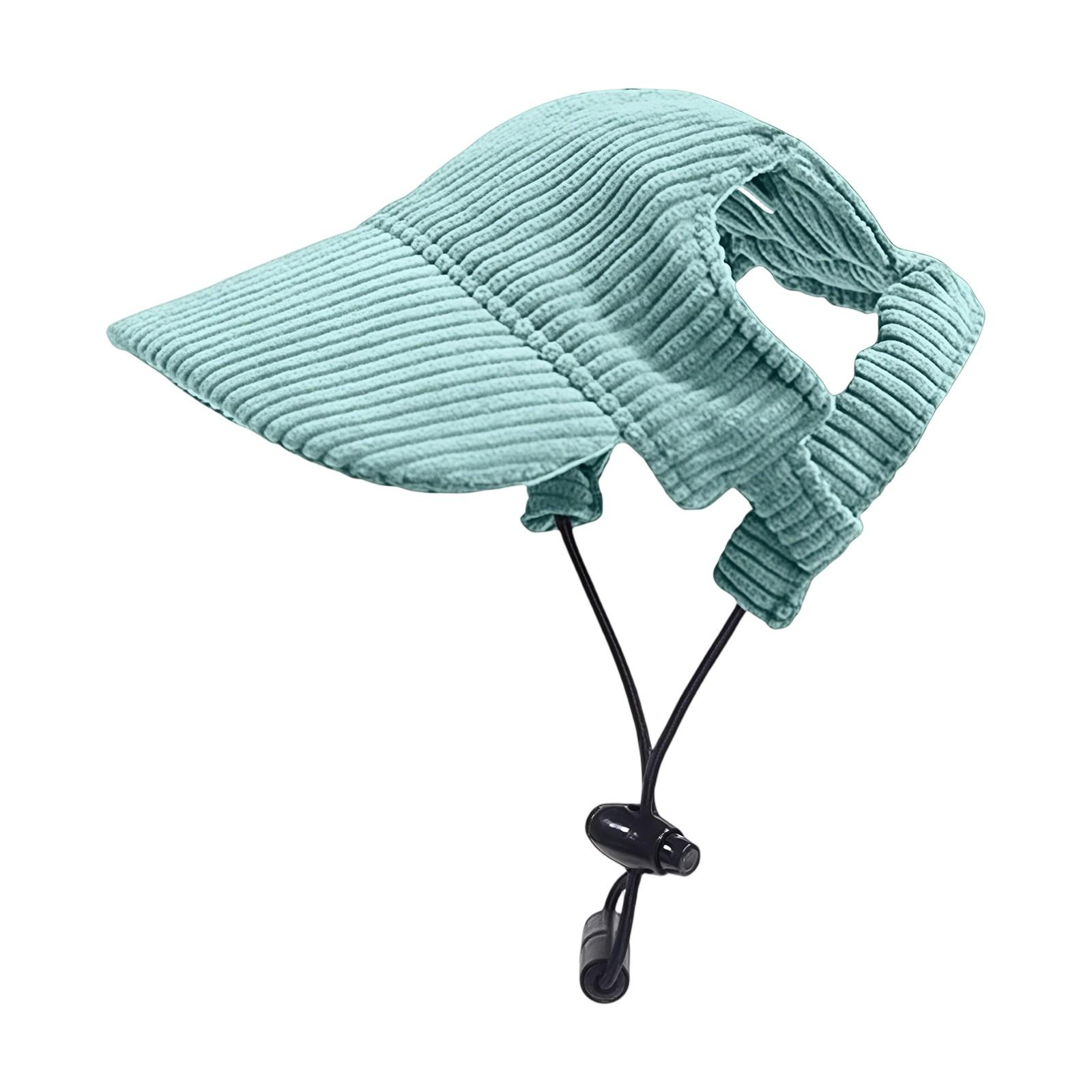 

Dog Hat, Upgraded Hats For Dogs Cats Summer Beach Hat With Ear Holes , Adjustable Puppy Sun Bonnet Headdress XS зелёный