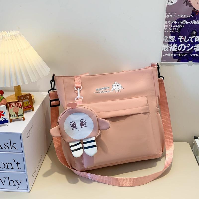 Harajuku Egg Party Student Cartoon Handheld Make-up Bag Large Capacity Girl Simple Shoulder Bag