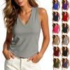 Women's Sleeveless V Neck Tank Top Casual Solid Color Slim Fit Summer Lightweight Soft Fabric Shirt for Daily Wear