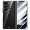Lens Protect Stand Magnetic Phone Case for Samsung Galaxy Z Fold 6 5G Magsafe Electroplated Hinge Clear Metal Ring Holder Cover