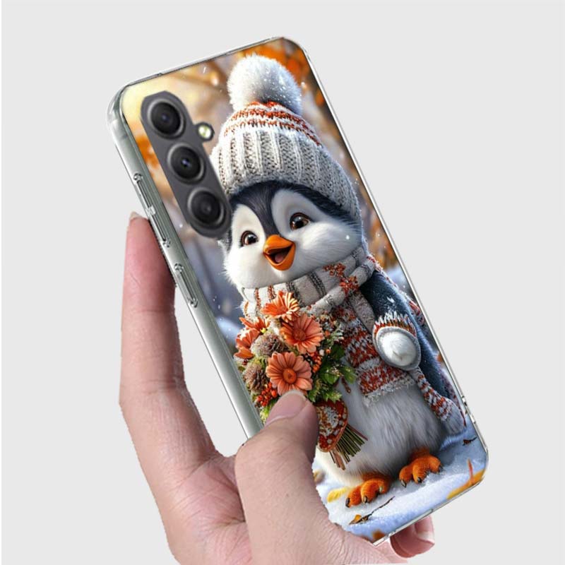 Cute Little Penguin Phone Case for Samsung A16 A26 A36 A56 A17 A37 A57 A07 A06 A02S A03 A04S A05S Galaxy Note 20 10 A50S A71 A51