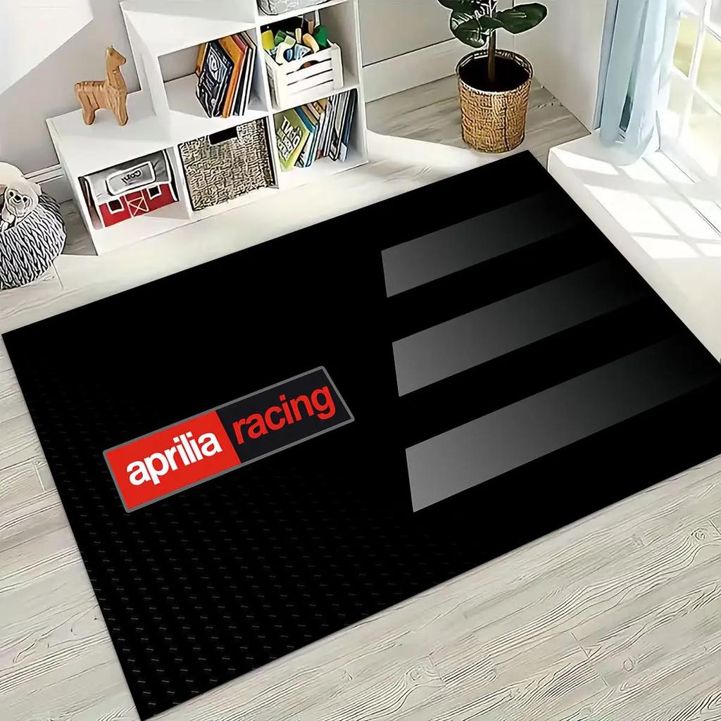 Motorcycle Aprilia Sign Racing Car Carpet Rug for Bedroom Living Room Sofa Home Doormat Decor,Large Kids Play Non-slip Floor Mat