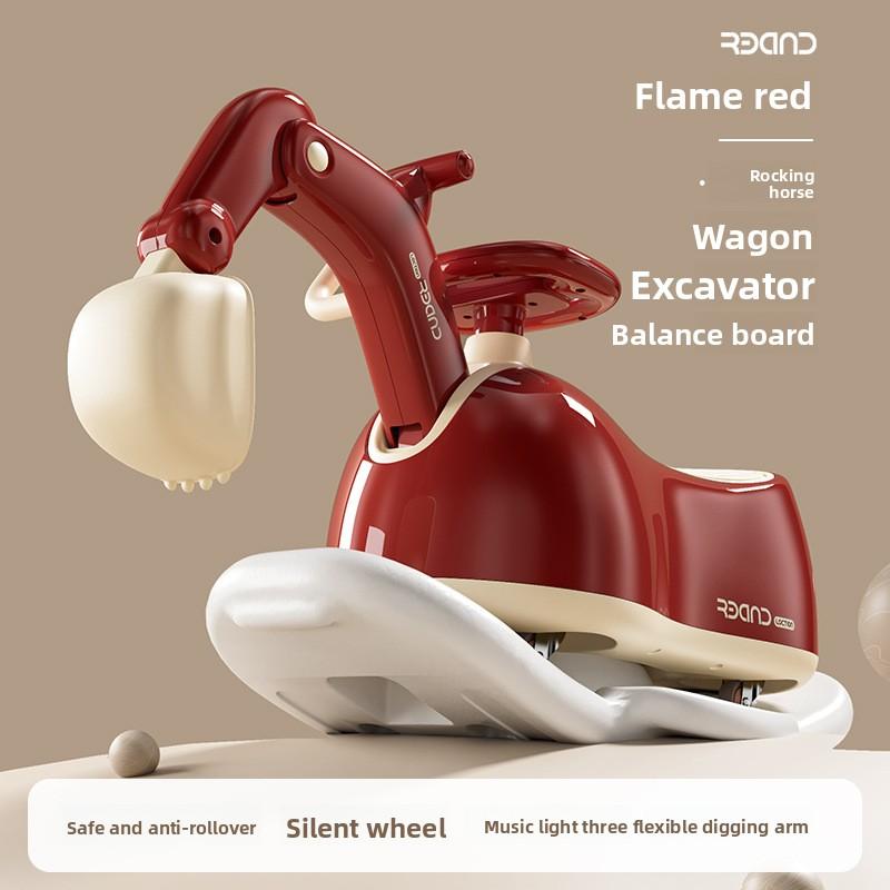 Outdoor Sports Children'S Scooter Multifunctional Scooter Upgrade Digger Model Children'S Toys 1-5 Years Old Musical Quadricycle