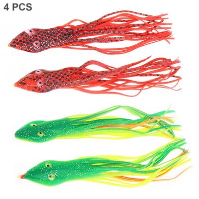 1PCS Metal Head Jig Fishing Lure Lead Octopus Squid Skirt Jigging Bait Rigs Game