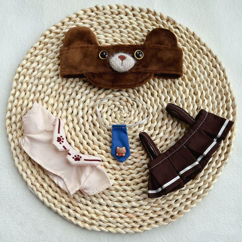 Costume Robe Miniature 20CM Multicolore Poupée Chapeau Robe Ensemble Jouet Vêtements de Poupée Poupée en Coton Rembourré