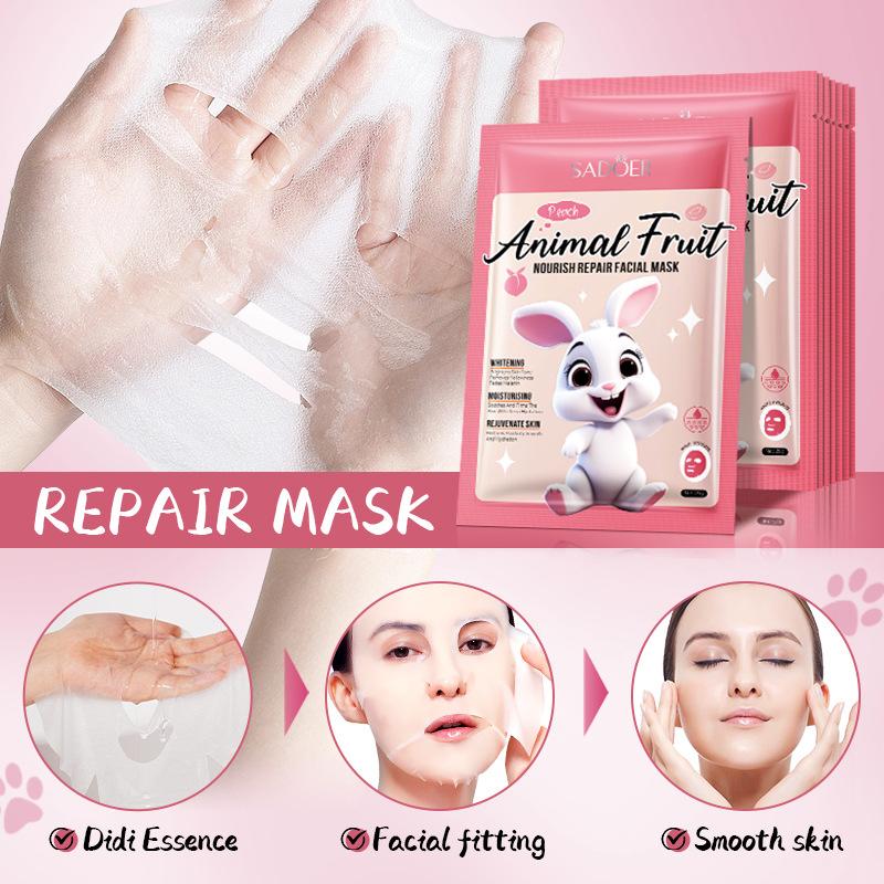SADOER White Rabbit Persika Närande Ansiktsmask