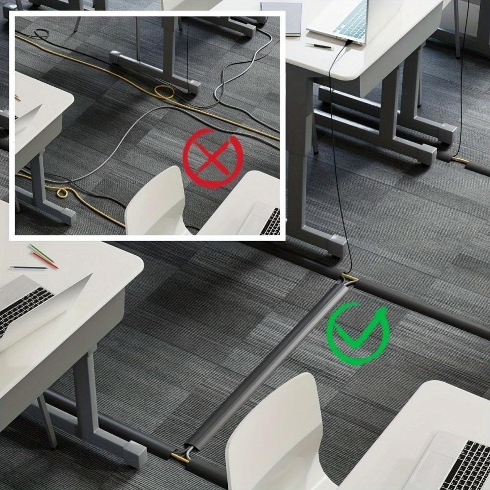 1pc 1m/2m/3metersX4cm Floor Cord Cover for Wire Self Adhesive Cable Cavity Management PVC Cord Power Floor Wire Protector Cover