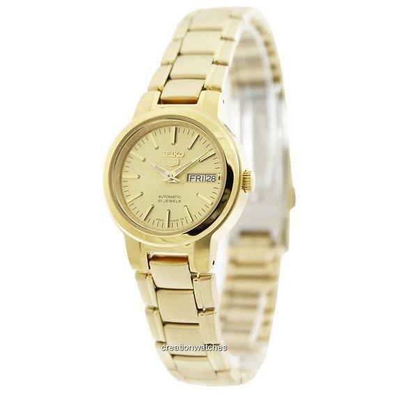 

Восстановленные женские часы Seiko 5 Automatic 21 Jewel SYME46 SYME46K1 SYME46K золотой