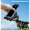 Motorcycle Phone Mount With Vibration Dampener, Anti-Shake Bike Phone Holder With Aluminum Alloy Handlebar Clamp, One-Handed Operation Motorcycle