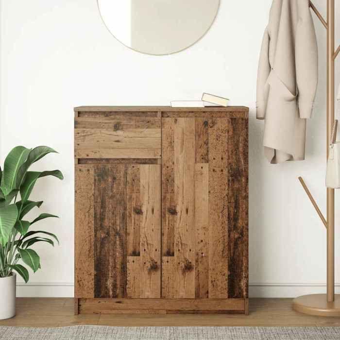 VidaXL Buffet with Drawer Old Wood 71x35x84 Cm Engineered Wood, Storage Furniture, Buffet, Entrance Furniture, Furniture 861596