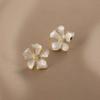 French Small Fresh Super Fairy Dripping Oil Purple Flower Earrings Gentle Light Luxury Fashion High-end Trendy Ear Jewelry