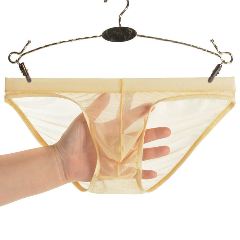 Youye Men's Transparent Mesh Triangle Briefs - Sexy, Breathable, Close-Fitting Underwear for Young Men