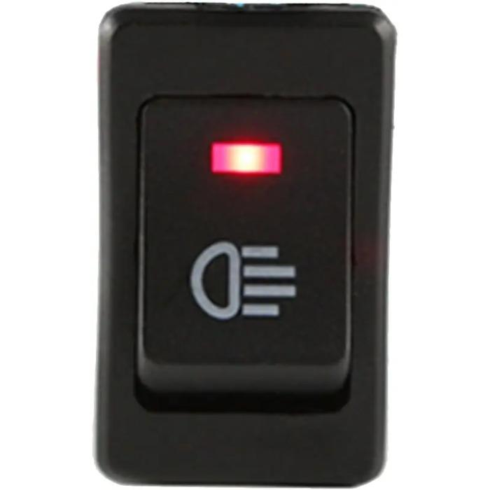 8pcs Car Blue Red Green Yellow LED Fog Light Toggle Rocker Switch 4Pin 12V 35A ON OFF Bright Rear Front