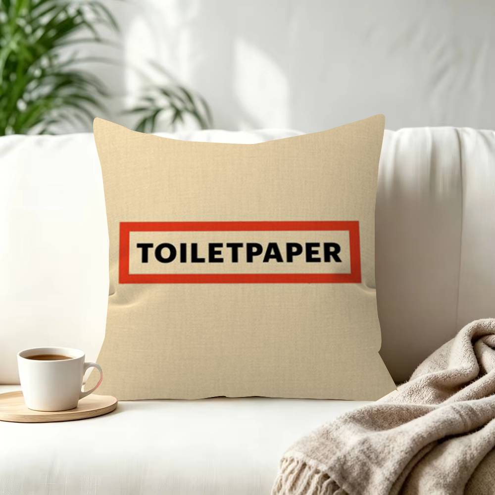 Fashion TToiletpaper Doublesided Pillow Gift Home Office Decoration Bedroom Sofa Car Cushion Cover Case X