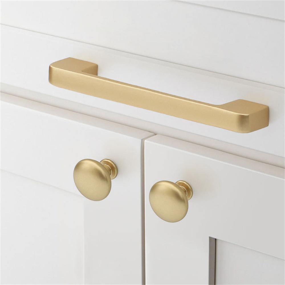 4/10PCS Modern Black Cabinet Handle Square Furniture Hardware Aluminum Alloy Kitchen Door Knobs Cupboard Wardrobe Drawer Pulls