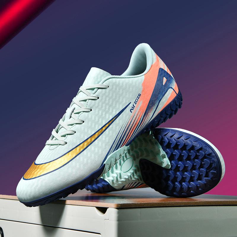 New Men Soccer Shoes Adult Kids Long Spikes Outdoor Football Boots Footwear Sneakers Training Sport Non Slip Training Unisex