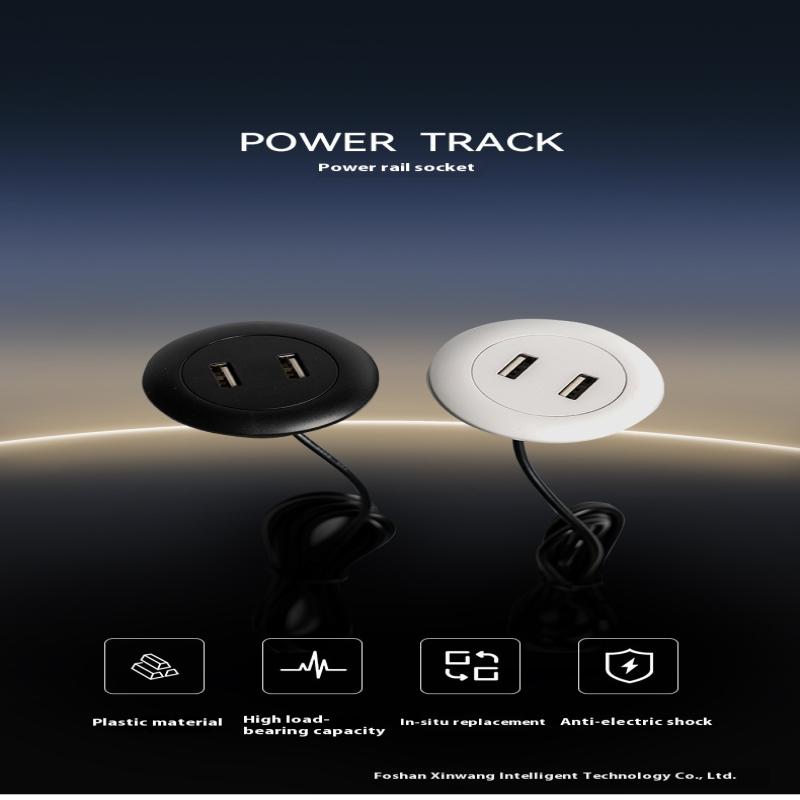 Embedded Desktop 2 Port Usb2.0 To Usb Charge Connector 5V 2A Extension Cord Mobile Tea Table Sofa Concealed Fast Charging Cable