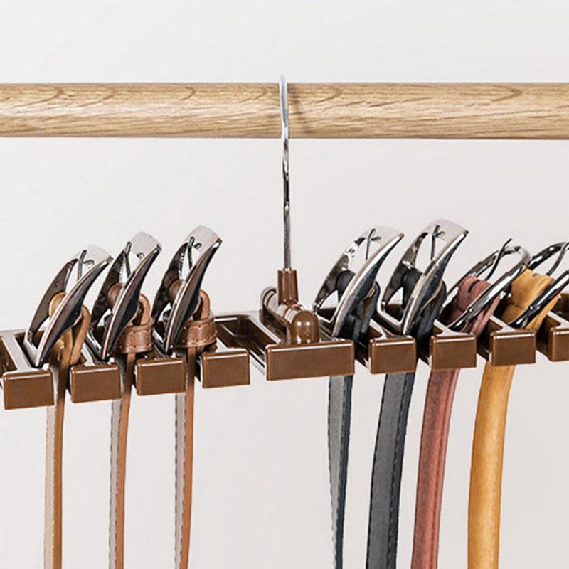 10 Card Slots Belt storage rack Belt arrangement storage rack Multi-functional tie scarf silk scarf bow tie hanger hook