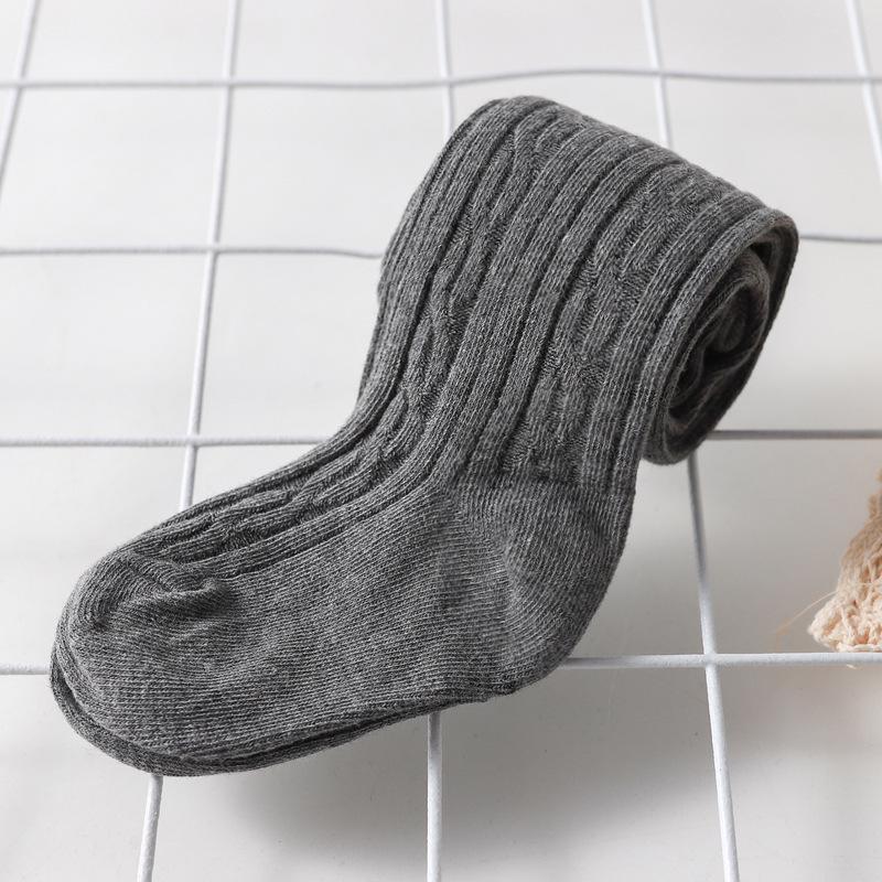 Frühlings- & Herbst-Dünne Baby-Mädchen Zopfmuster-Strumpfhose - Einteilig, Weiß