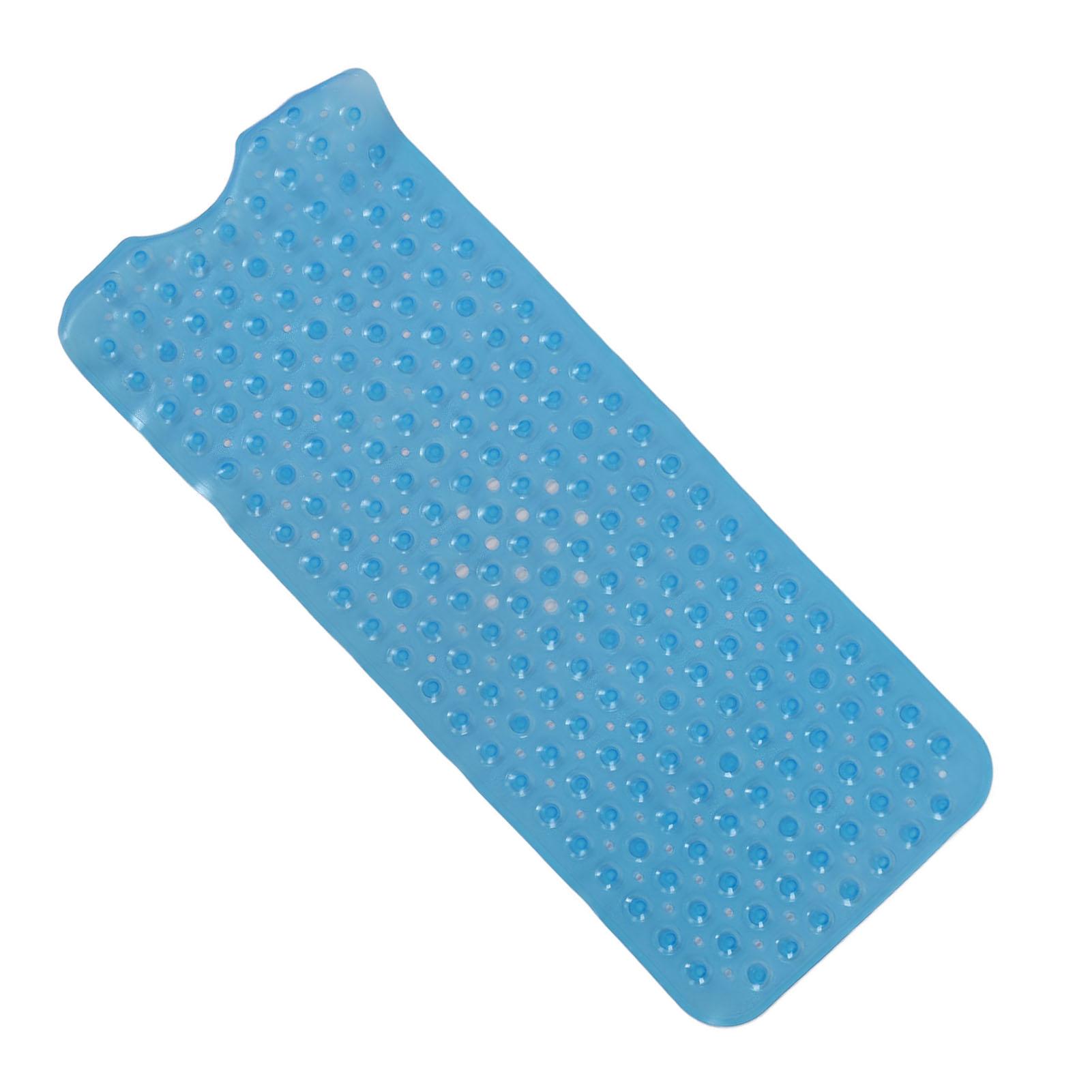Bath Mat Mat PVC Anti Slip Mat for Bathroom Kitchen Hotel Toilet Shower Room 100x40cmBlue синий