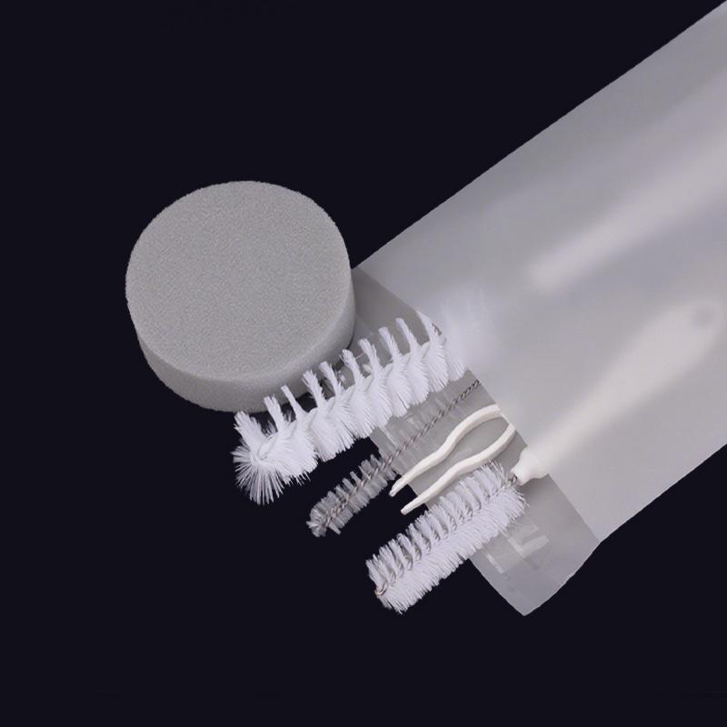 Cat Fountain Cleaning Brush Set: Soft & Coarse Bristles, Wipe Stain Removal, Water Pump Clip Brush.