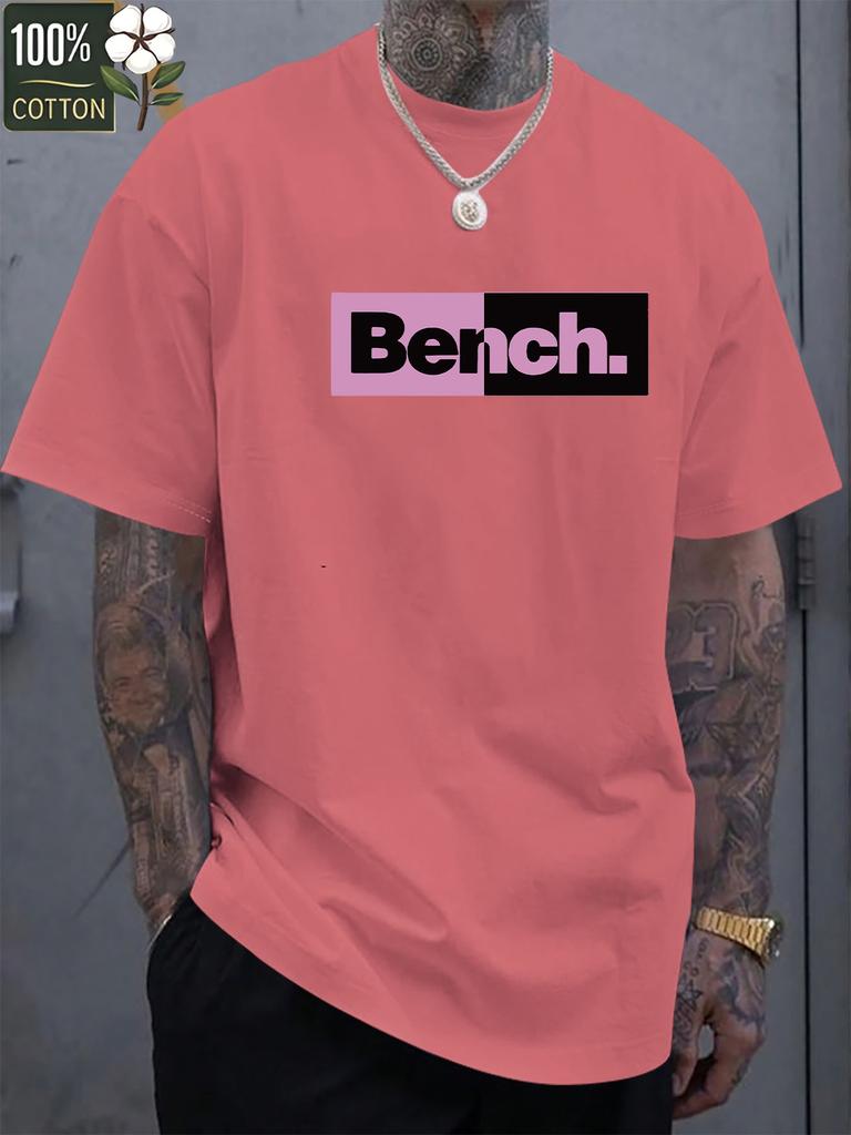 Mens heavyweight 100 cotton graphic tshirt lightweight and breathable comfortable casual wear trendy machine washable