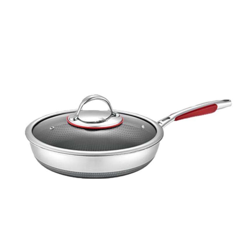 Kangbahe German-Style 316 Stainless Steel Honeycomb Deep Frying Pan