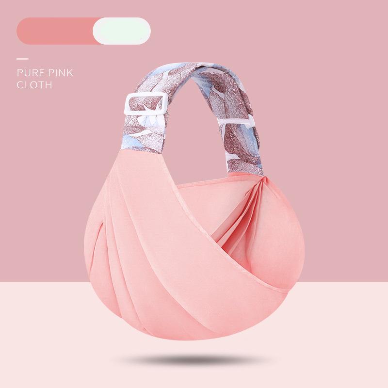 

Регулируемый удобный хлопковый рюкзак для грудного вскармливания, многофункциональный слинг-кенгуру розовый