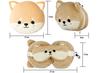 Relaxeazzz Soft Neck Pillow with Eye Cute Shiba Inu Plush Eye Authentic Japanese Product Mask, Toy, All-in-One Mask,