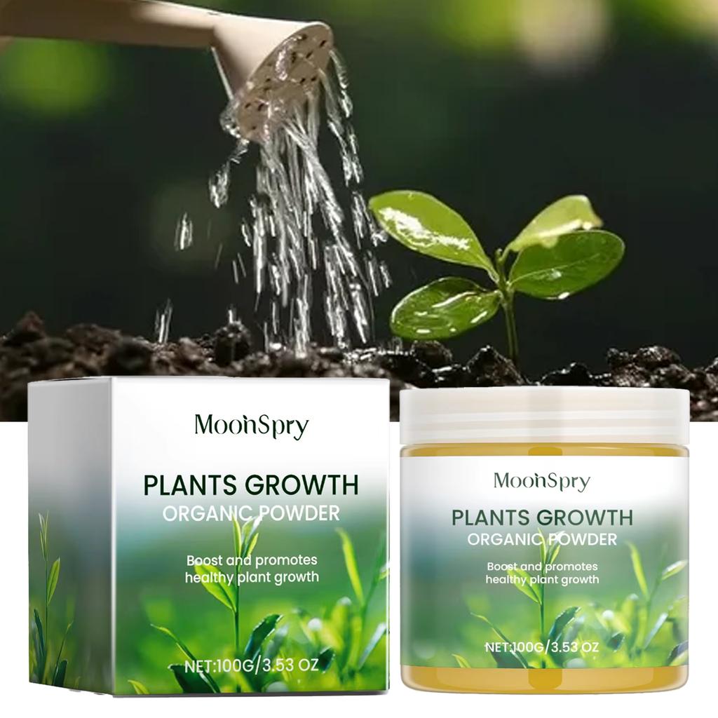 MoonSpry 100g Polvere Nutriente Organica per Piante - Migliora la Compattazione del Terreno, Potenzia i Fiori in Vaso per una Fioritura Rigogliosa