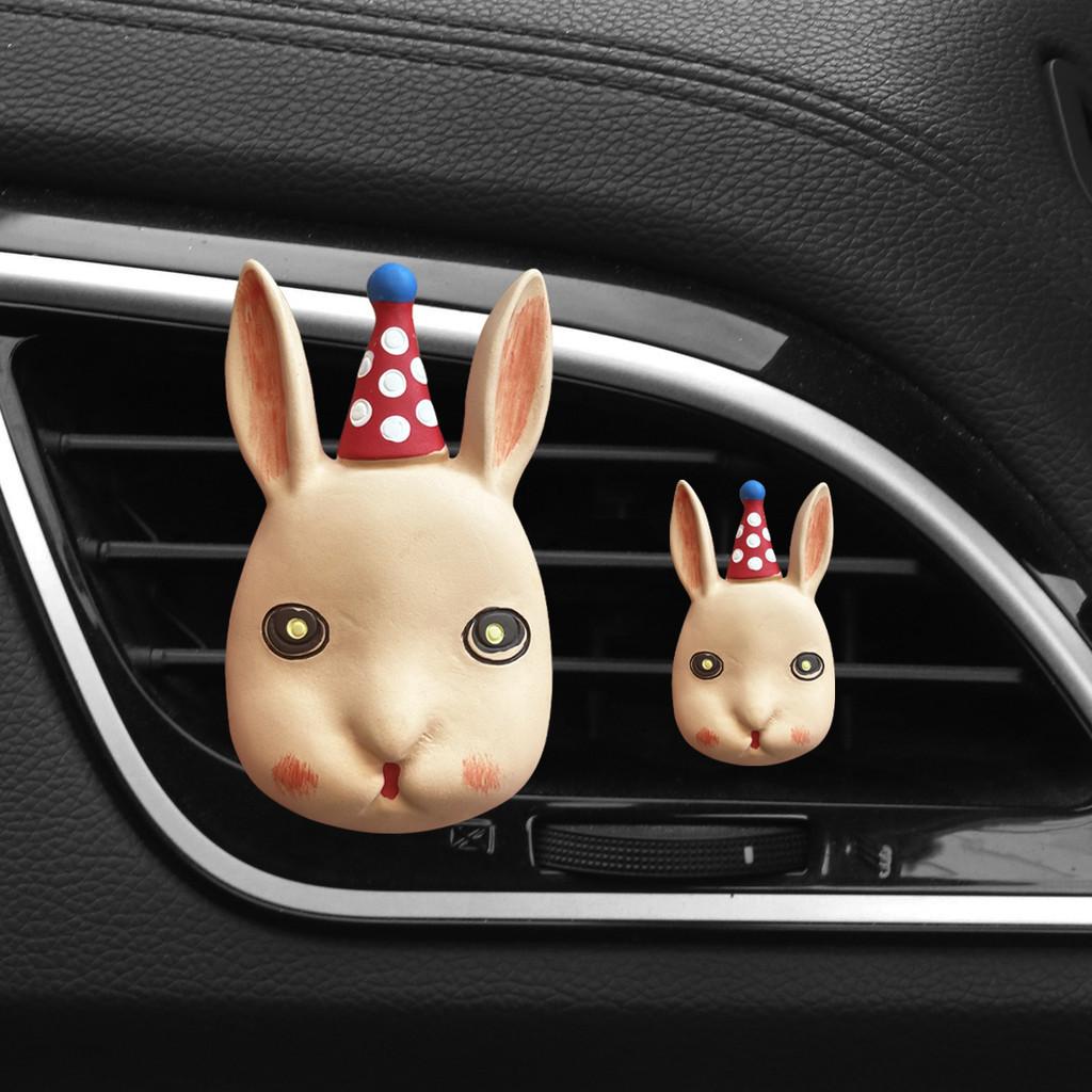 

Charming Rabbit Elephant Deer Car Air Freshener Clip Cartoon Decor Aromatherapy StyleA