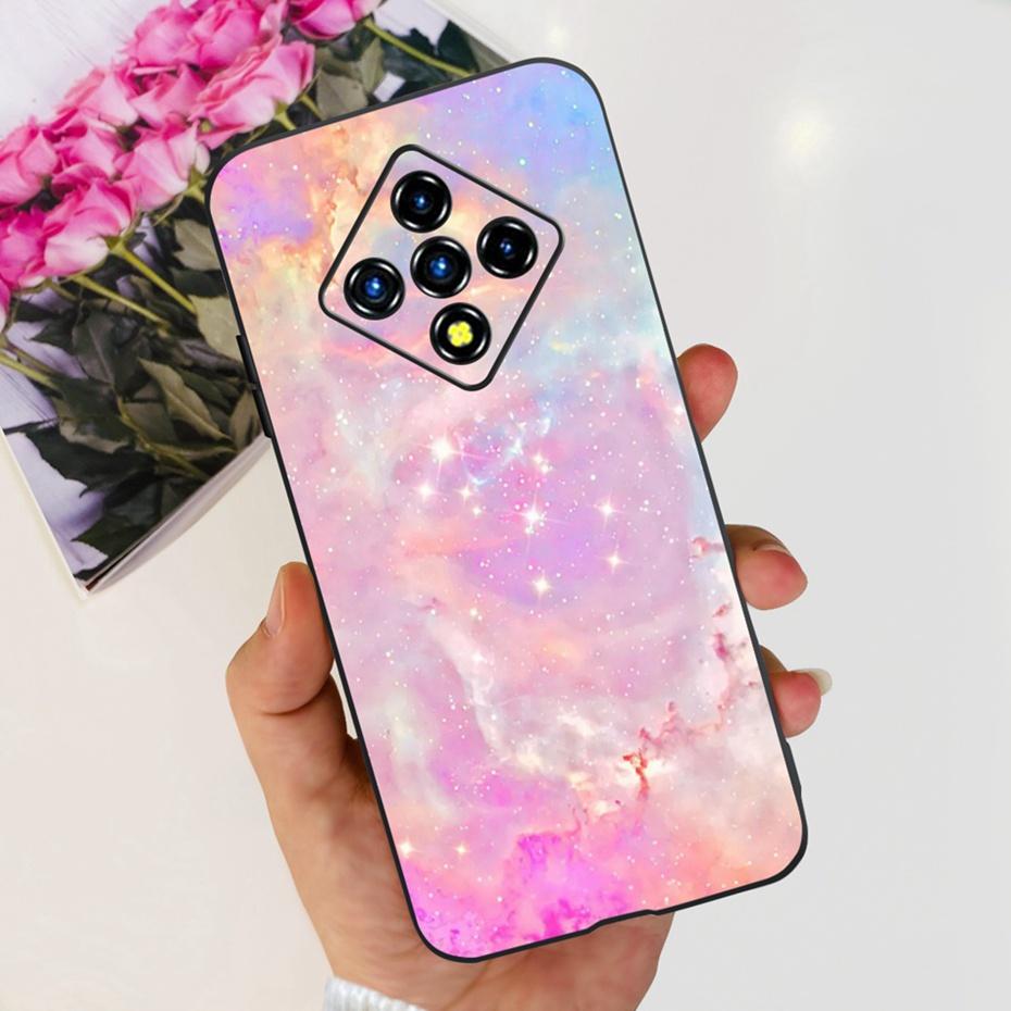 Lovely Painted Case For Infinix Zero 8 8i X687 X687B Soft TPU Back Cover For Infinix Zero8 Zero8i Black Silicon Phone Cases