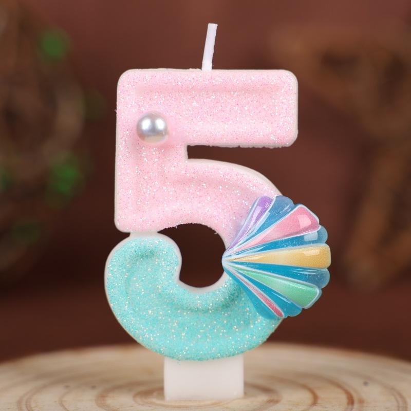 Birthday Candle Digital One-year-old Cake Atmosphere Decoration Scene Diy Handmade Digital Candle 0-9