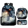 Pacific Rim schoolbag, primary and secondary school students, boys, mecha war, monster backpack, kindergarten burden reduction three-piece set