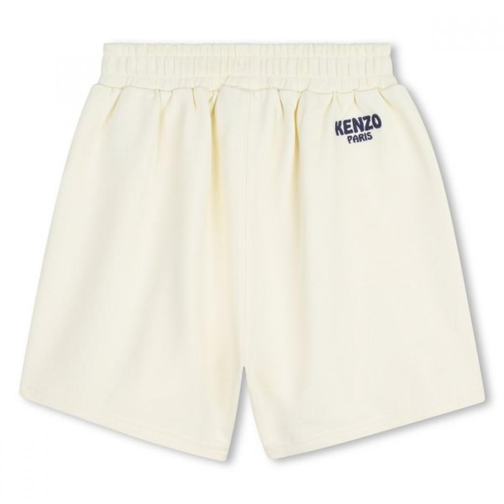 Kenzo Kids Garden Logo Elastic Waist Shorts 3 12 Years  26ss Z265agp212 
