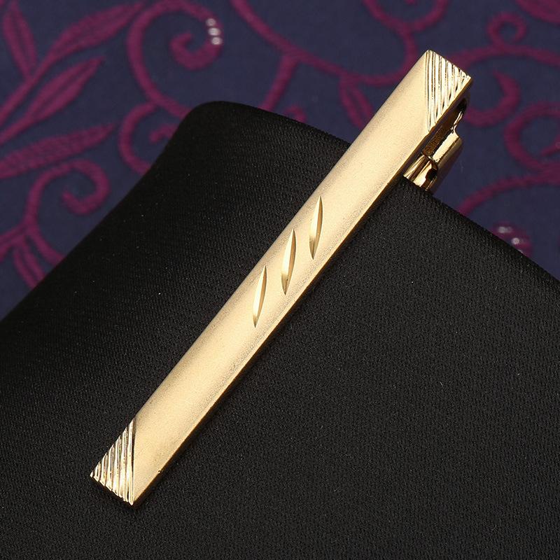 Herren Mode Vielseitige Krawattenklammer Business Anzug Gold Silber Hochzeit Herren und Damen Anstecknadel Koreanische Version Sicherheitskragenclip