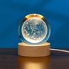 3D Crystal Ball Lamp with Galaxy and Planetary Projections LED USB Night Light for Home Cozy Atmosphere Lights Navidad Decor