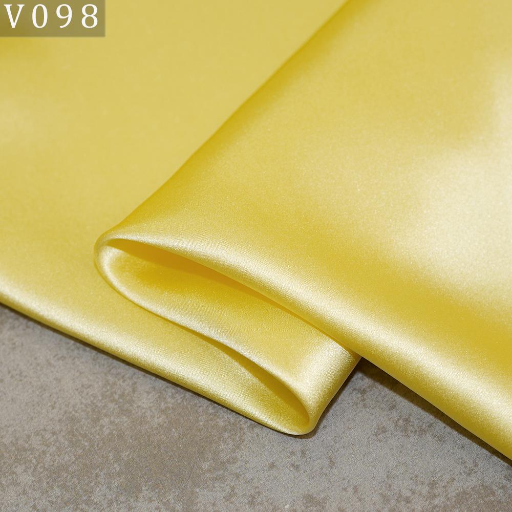 HYSK Natural Genuine Pure 100% Silk Crepe Satin Fabric Silk China Duchess Plain Brown by Meter for Dress Bedding Wedding