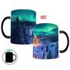 Christmas Northern Lights Color Changing Cup Ceramic Coffee Mug Snowman Christmas Tree