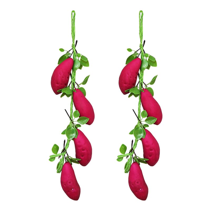 

DOITOOL Faux Sweet Potato Artificial Vegetable Wall Hanging Photo Ideal for Home and Store x 83g Vines, Display, Pendant, Prop, Decor, 22-inch 2,