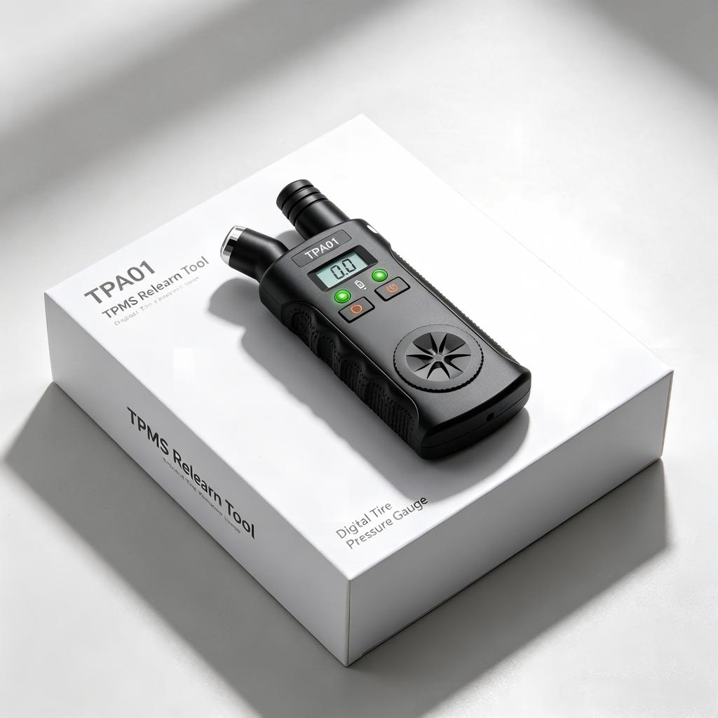 TPA01 TPMS Relearn Tool Digital Tire Pressure Gauge 2 in 1 Auto Tire Pressure Sensor Reset Tool for Vehicle TPMS System Code Readers 4
