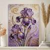 Pearl Purple Flower DIY Diamond Art Kits 15.7x19.6inch Gem Art Diamond Painting Kits Without Frame for Adults Gift Idea Home Wall Decor